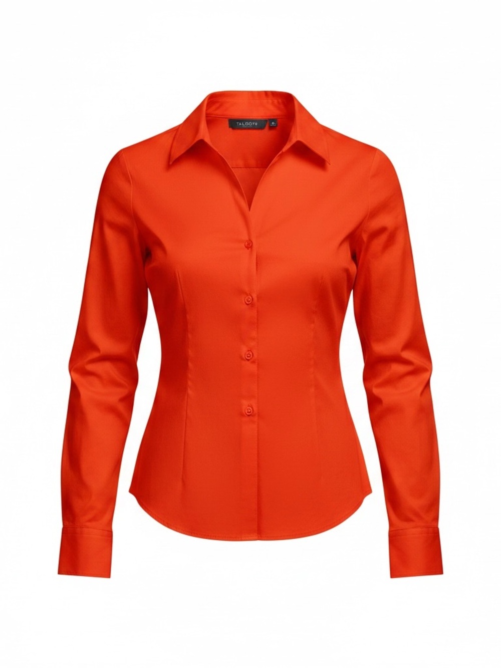 Talbots Vibrant Orange Fitted Button-Down Shirt